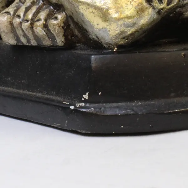 Sitting Happy Buddha Statue Gold Finish 10.5in Decorative Collectible