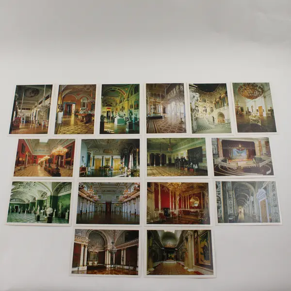 Set Of 16 Vintage The Hermitage Interiors Russia Postcards 2000