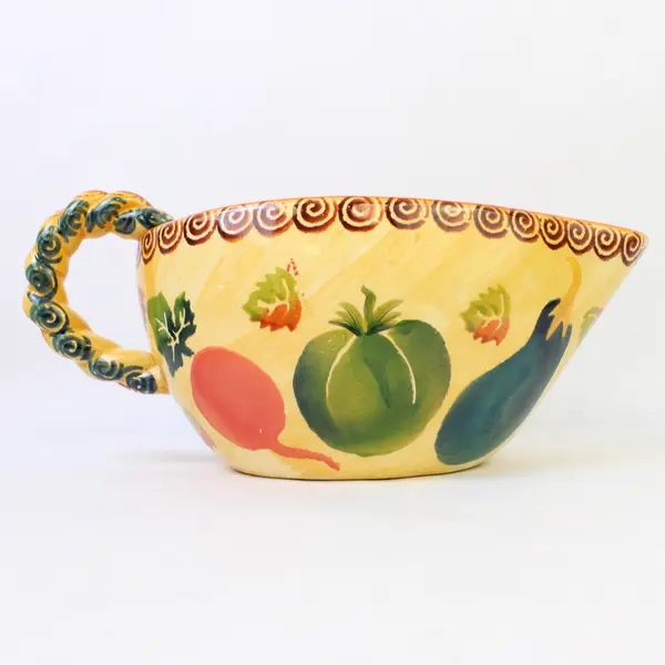 Multicolor Decorative Pitcher Vase with Handle - Collectible, Not Food Safe