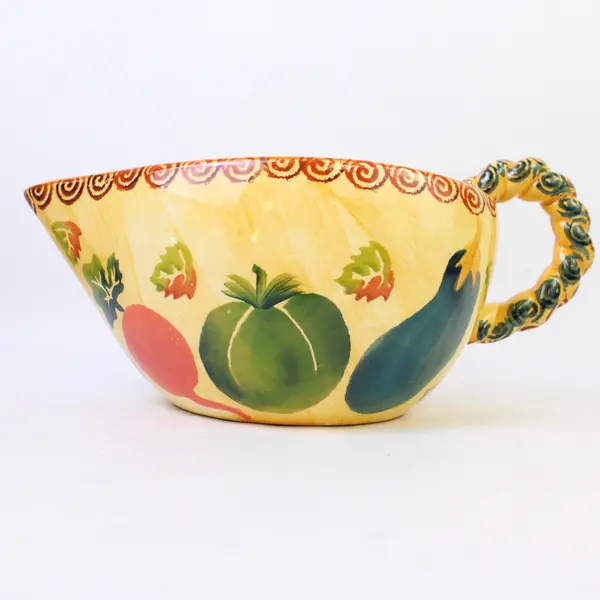 Multicolor Decorative Pitcher Vase with Handle - Collectible, Not Food Safe