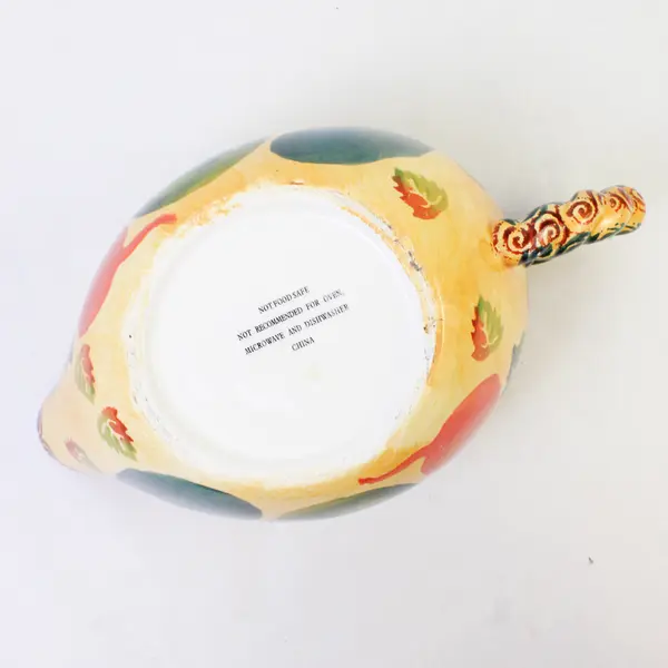 Multicolor Decorative Pitcher Vase with Handle - Collectible, Not Food Safe