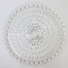 Vintage Clear Pressed Glass Round Cake Plate 13"