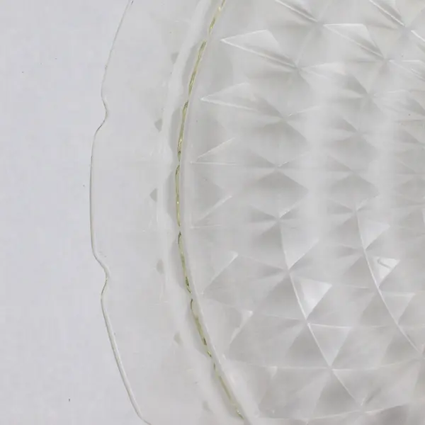 Vintage Clear Pressed Glass Round Cake Plate 13"