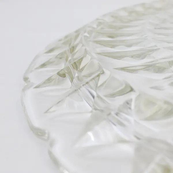 Vintage Clear Pressed Glass Round Cake Plate 13"
