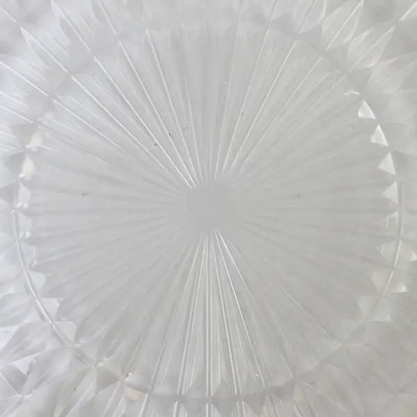 Vintage Clear Pressed Glass Round Cake Plate 13"