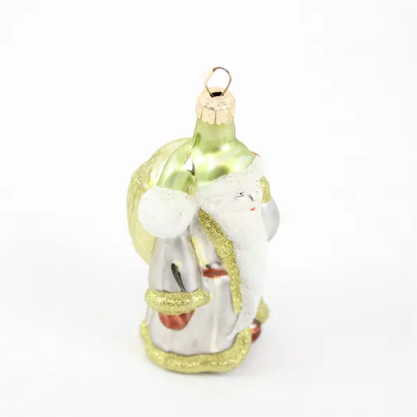 Vintage Glass Tree Ornament Hand-Blown Father Christmas 2.75" Very Good