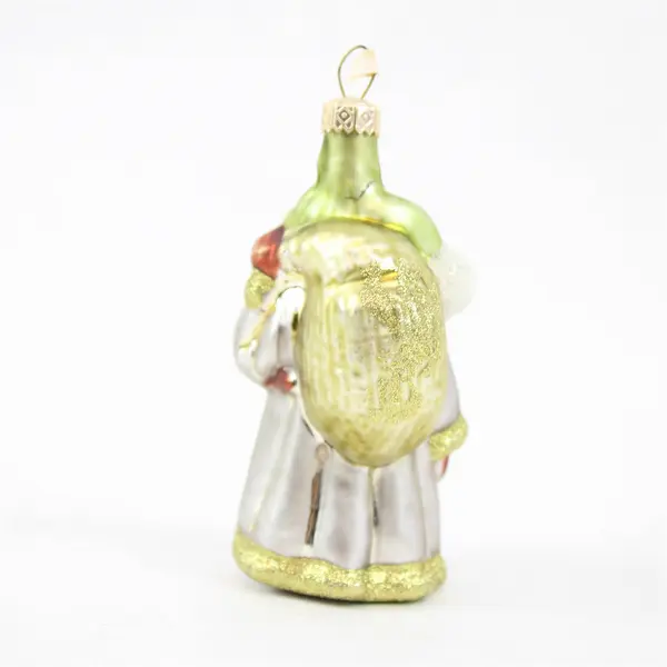 Vintage Glass Tree Ornament Hand-Blown Father Christmas 2.75" Very Good