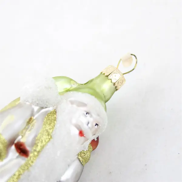 Vintage Glass Tree Ornament Hand-Blown Father Christmas 2.75" Very Good