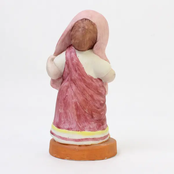 Hand-Painted Porcelain Figurine Woman Traditional Attire 4" Collectible