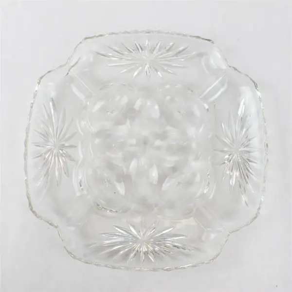 Vintage Clear Anchor Hocking Star Of David Deviled Egg Tray