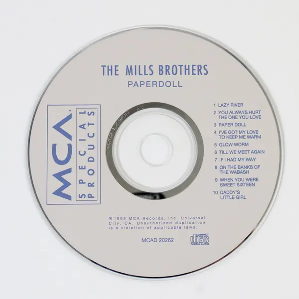 Paper Doll CD, The Mills Brothers 1992, #MCAD-20262 