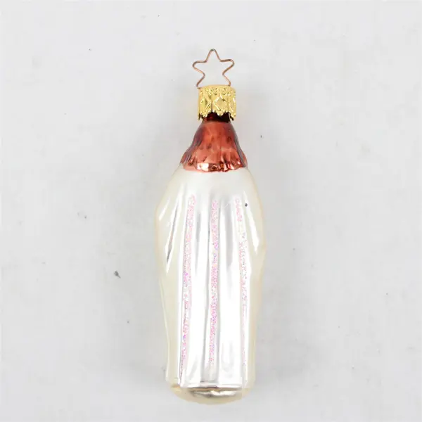 Vintage Inge Glas Tree Ornament 3.5" Hand Blown Glass Depicting Jesus Very Good