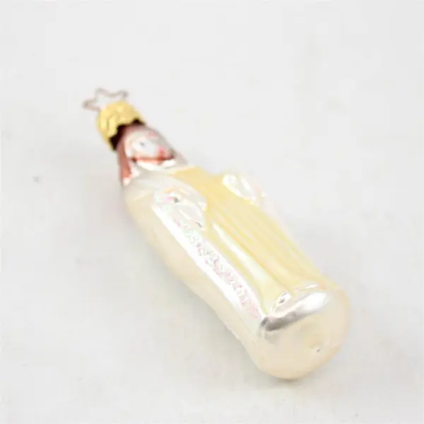 Vintage Inge Glas Tree Ornament 3.5" Hand Blown Glass Depicting Jesus Very Good