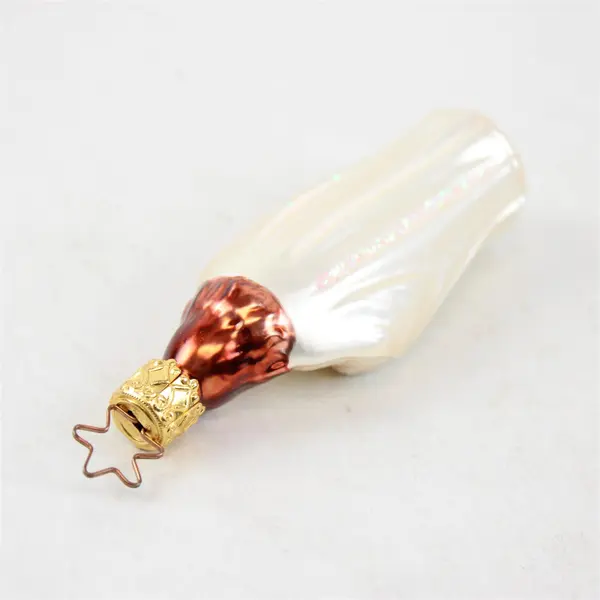 Vintage Inge Glas Tree Ornament 3.5" Hand Blown Glass Depicting Jesus Very Good