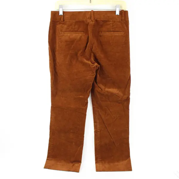 J. Crew Women's Size 2 Brown Corduroy Straight-Leg Dress Pants 