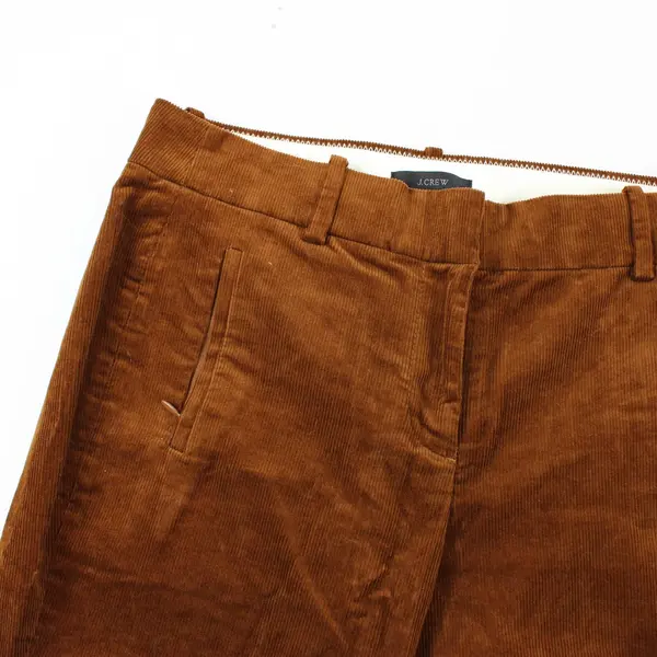 J. Crew Women's Size 2 Brown Corduroy Straight-Leg Dress Pants 