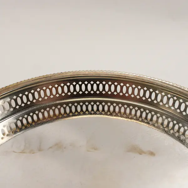 Vintage Silverstar Silver Plated Round Serving Tray 12.5"