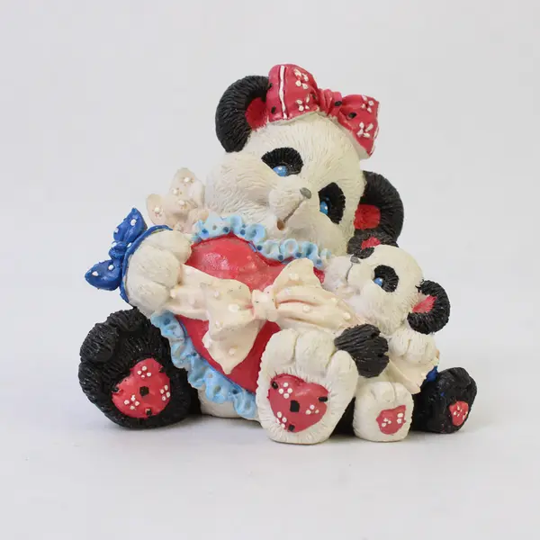 Vintage 1994 Enesco Fur-Ever Tugging At My Heart Panda Figurine