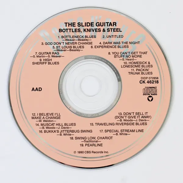 The Slide Guitar: Bottles, Knives, & Steel CD by Various Artists, 1990 #CK 46218