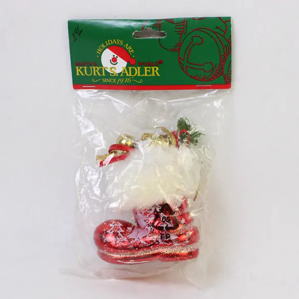 Kurt S Adler Santa's World Boot Ornaments - New Christmas Holiday