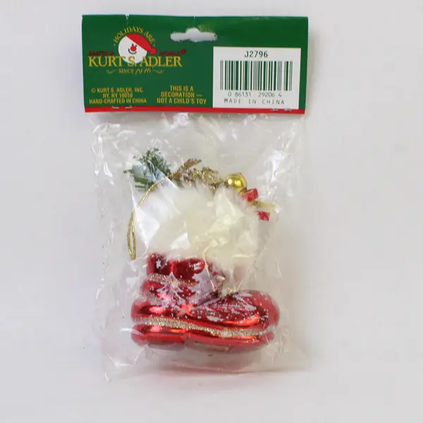 Kurt S Adler Santa's World Boot Ornaments - New Christmas Holiday