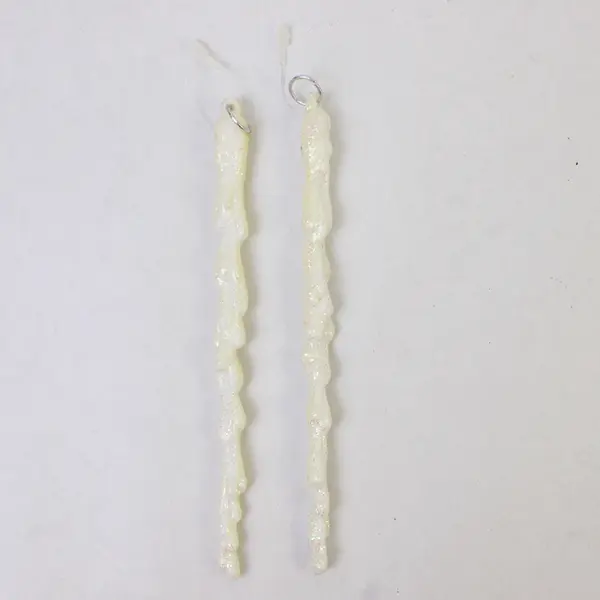 Lot of 5 Icicle Glitter Christmas Tree Ornaments Holiday Decor