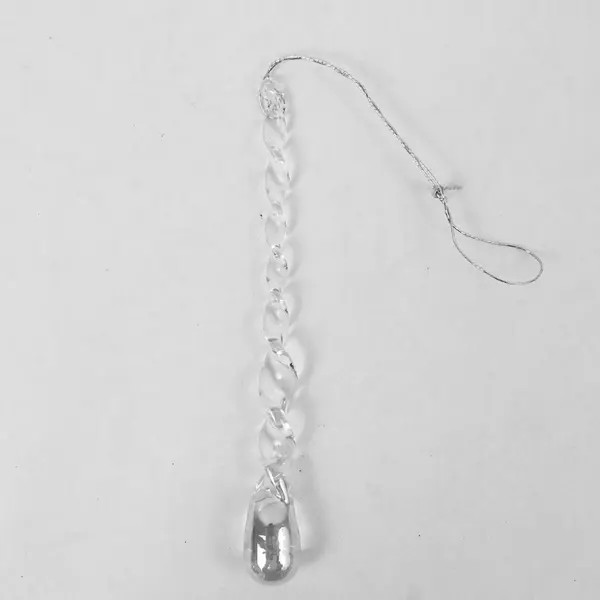 Lot of 5 Icicle Glitter Christmas Tree Ornaments Holiday Decor