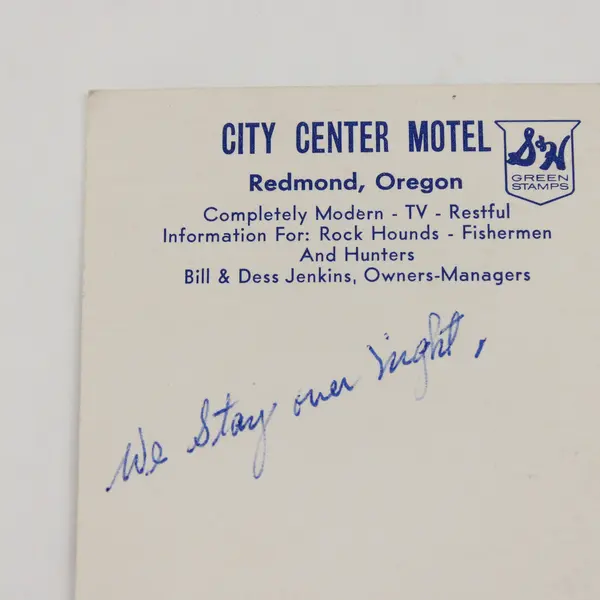 Vintage City Center Motel Redmond Oregon Postcard 1960s