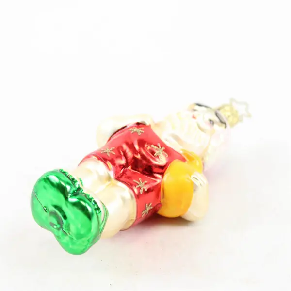 Inge Glas Santa in Swimsuit Hand Blown Glass Ornament 4" Tall Very Good