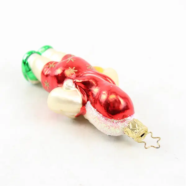 Inge Glas Santa in Swimsuit Hand Blown Glass Ornament 4" Tall Very Good