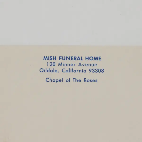 Vintage Mish Funeral Home Chapel Of The Roses Oildale California Postcard