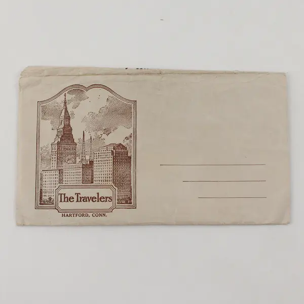 Vintage The Travelers Insurance Company Hartford Connecticut Envelope   