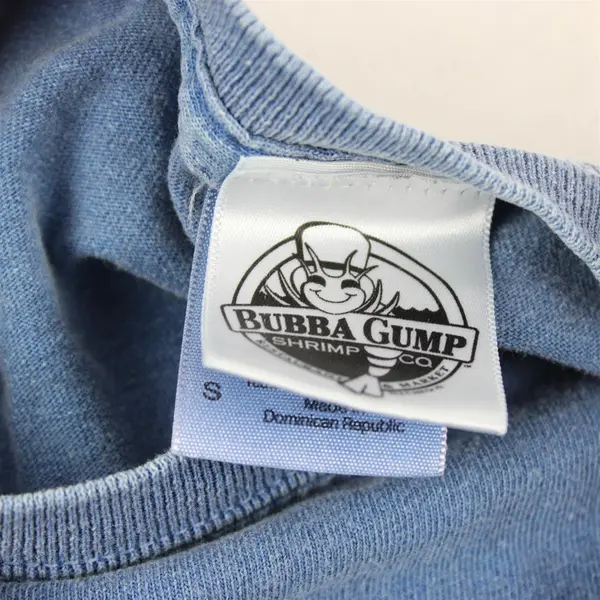 Bubba Gump Shrimp Co Adult Size S Blue 100% Cotton Short Sleeve  Graphic T-Shirt