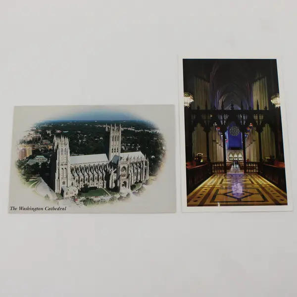 Lot Of 2 Vintage Washington Cathedral Washington DC Postcards 