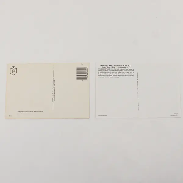 Lot Of 2 Vintage Washington Cathedral Washington DC Postcards 