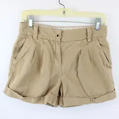 J.Crew Women's Size 4 Khaki Cuffed Harper Chino 100% Cotton Shorts