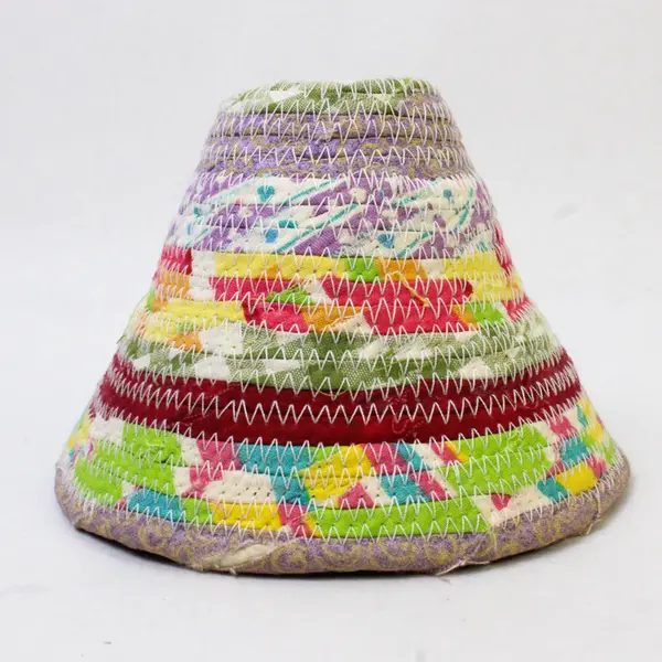 Lot of 4 Small Colorful Handmade Fabric Bowls