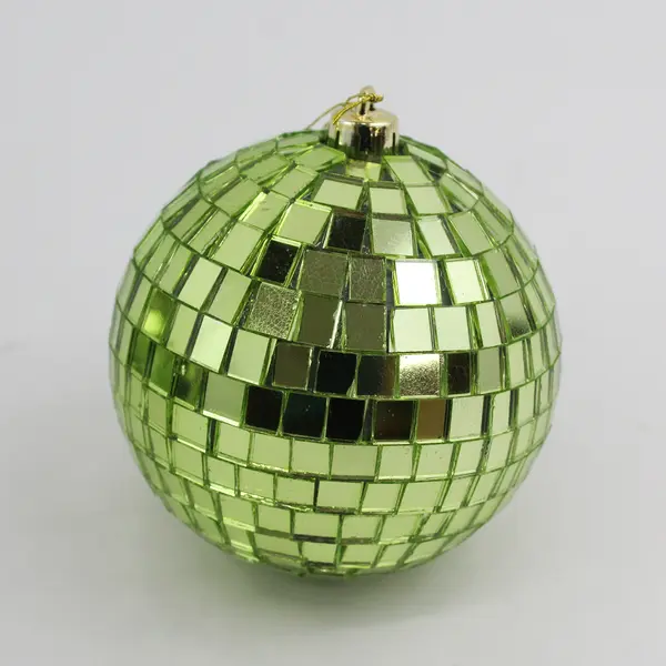 RAZ Imports Set of 3 Light Green Disco Mirror Ball Ornaments