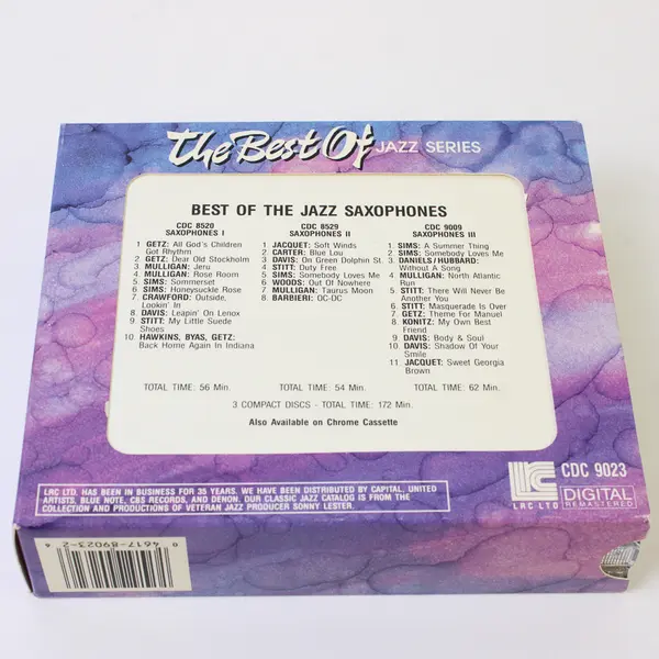 The Best Of The Jazz Saxophones Vol. III  Compilation CD Set of 3, 1989