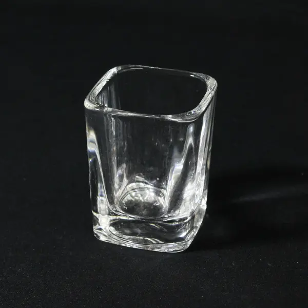 Clear Square 2oz Shot Glasses Heavy Base Glass Barware