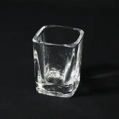 Clear Square 2oz Shot Glasses Heavy Base Glass Barware