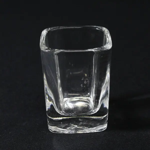 Clear Square 2oz Shot Glasses Heavy Base Glass Barware
