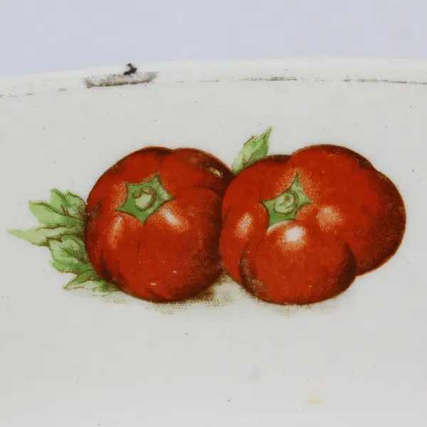 VTG Oven-To-Table Oven Proof Veggie Pattern Au Gratin Dish  w/ Wooden Underplate