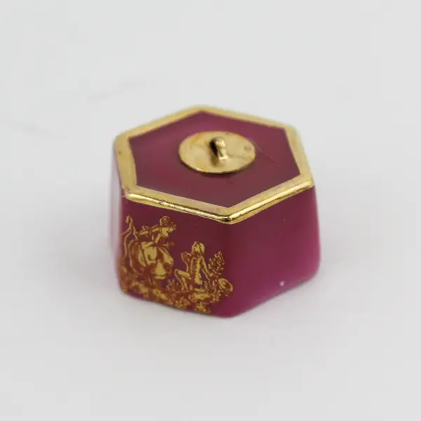 Lot of 3 Limoges France Pink & Blue Gold Dollhouse Porcelain Accessories