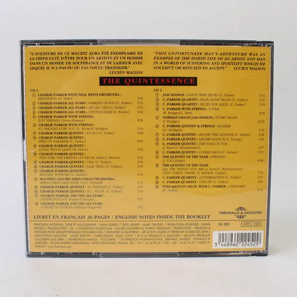 The Quintessence 2-CD Collection, Charlie Parker 2006 w/Booklet
