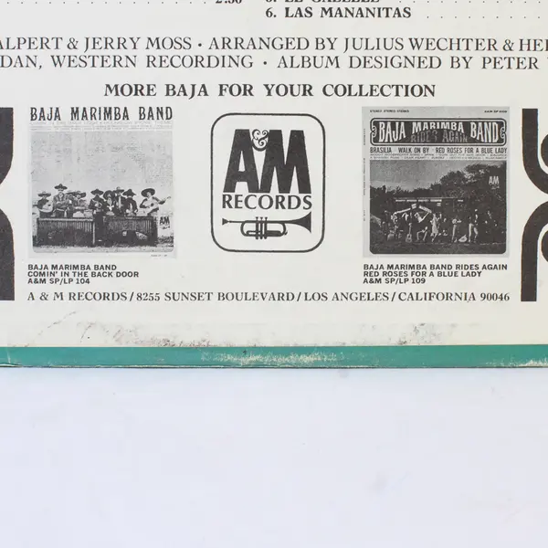 Baja Marimba Band For Animals Only 12" Vinyl Record