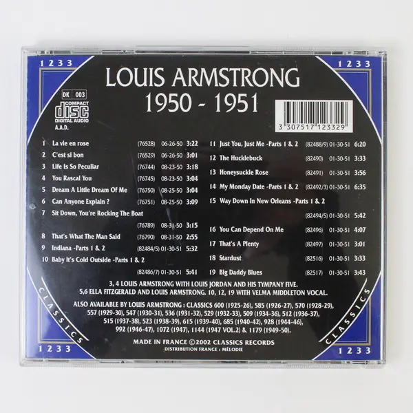 The Chronological Classics Louis Armstrong 1950-1951 CD, 2002