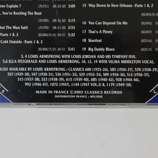 The Chronological Classics Louis Armstrong 1950-1951 CD, 2002