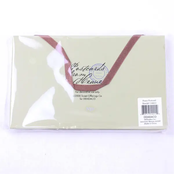 Demdaco "Peace" 2008 Postcards From Heaven Hanging Plaques Series 6.25" x 4"