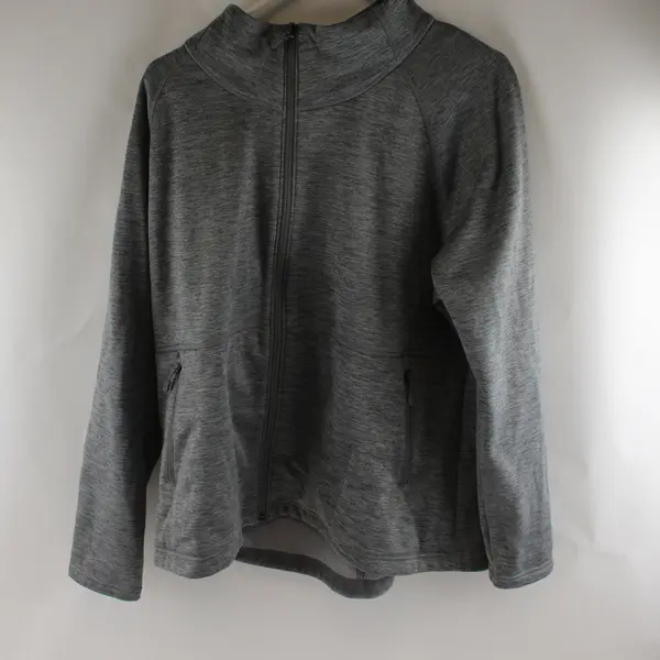 Kirkland Signature Heather Gray Stand Collar Zip-Up Jacket Men's XL